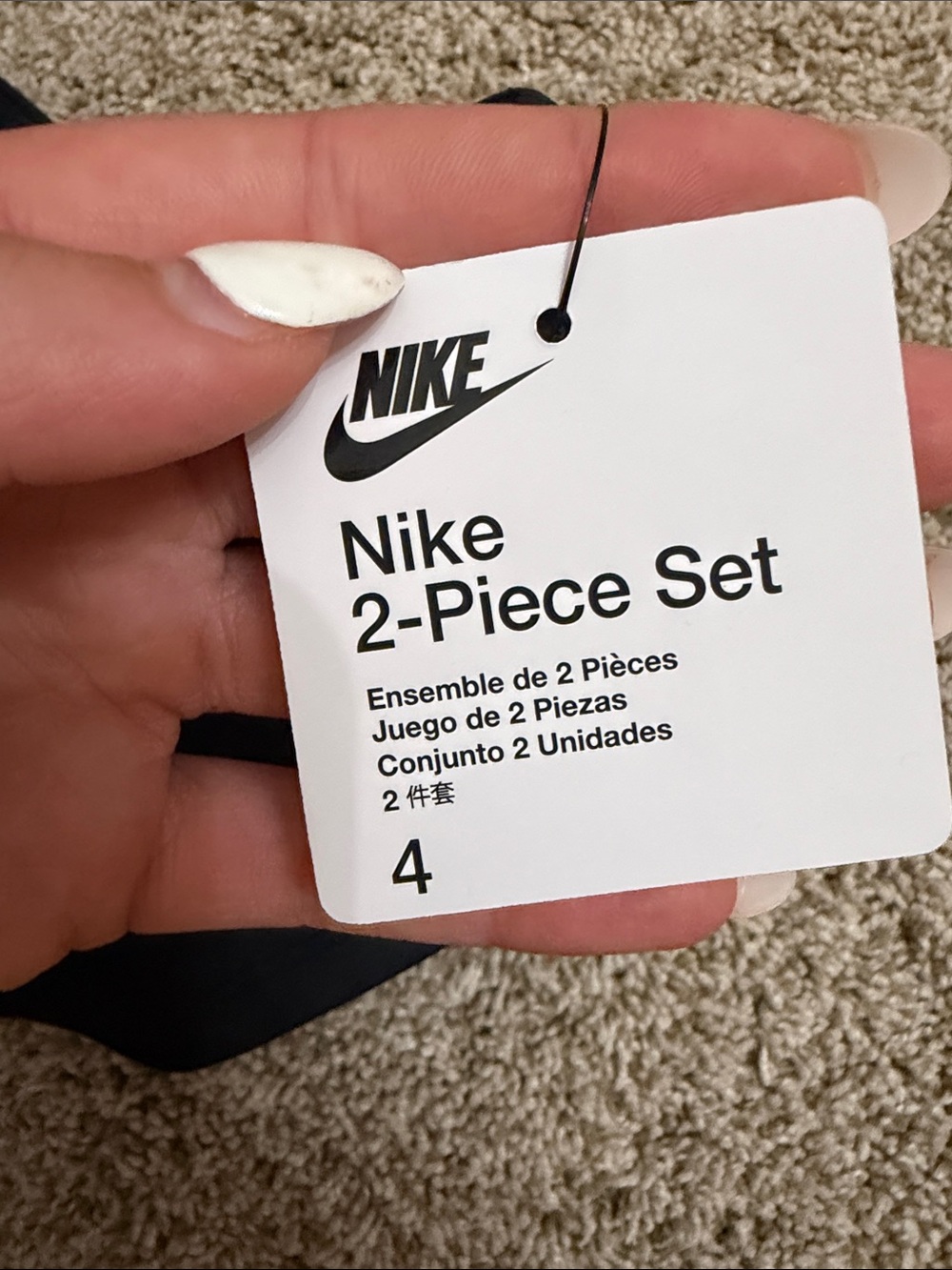 Nike White Tee with Black Logo and Black Skort with Gold Swoosh - Picture 8 of 8